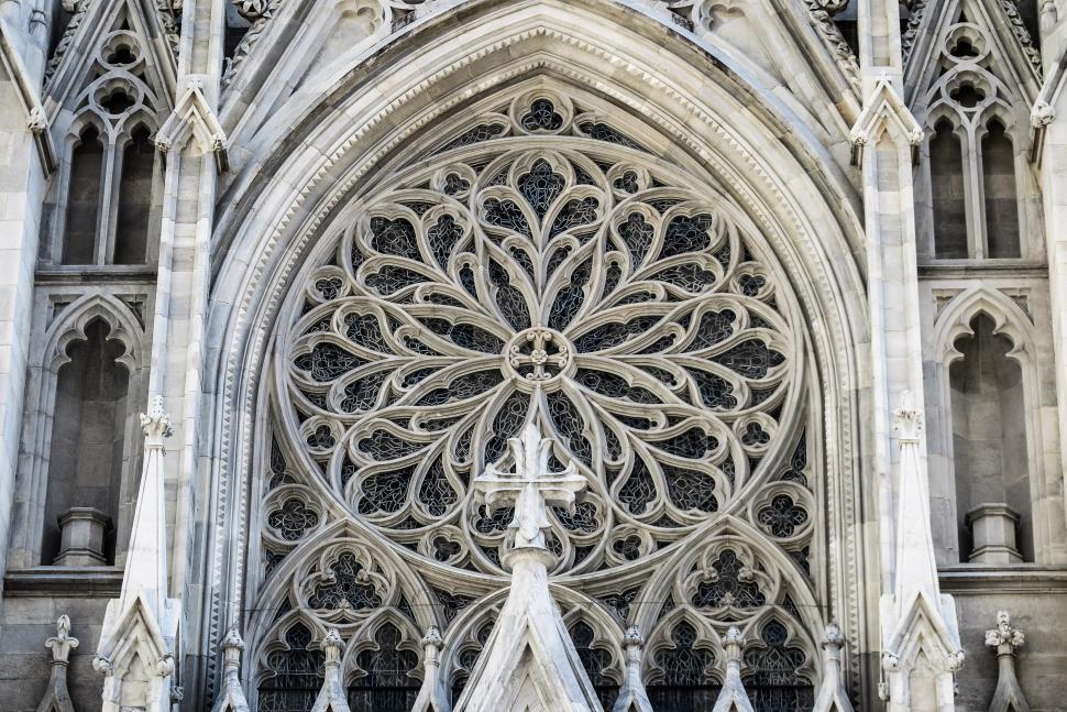 Free Image of Rosette window St. Patrick s Cathedral 