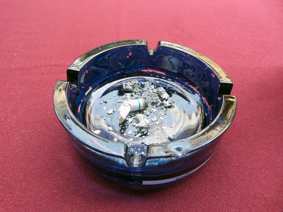 Free Image of Ashtray and smoked cigarette end  