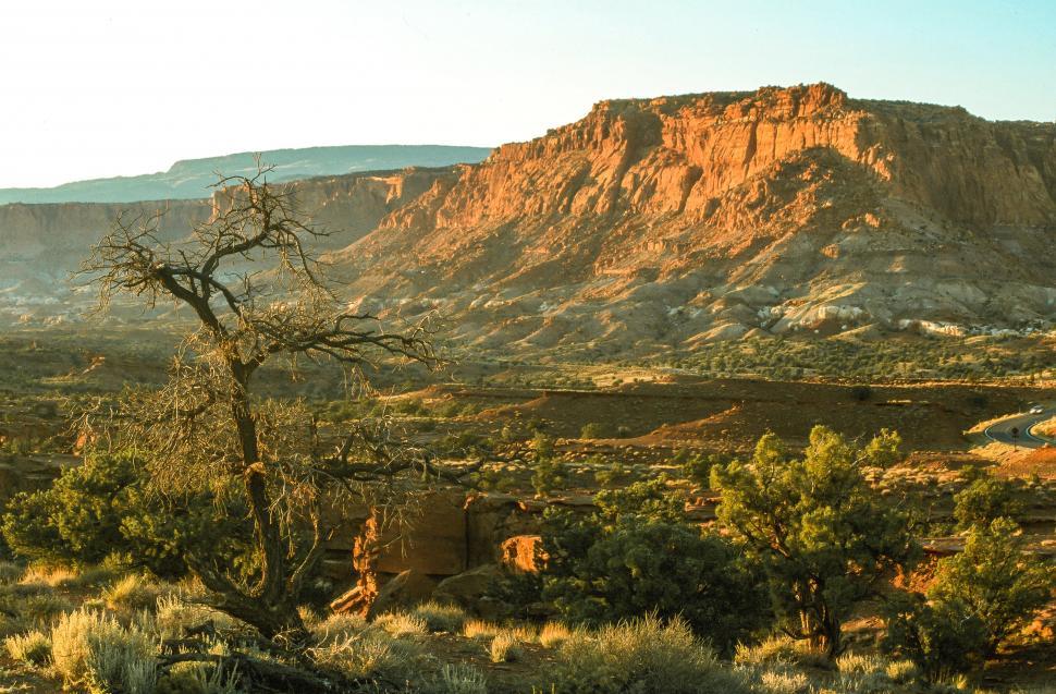 Free Image of Sunset on sandstone 