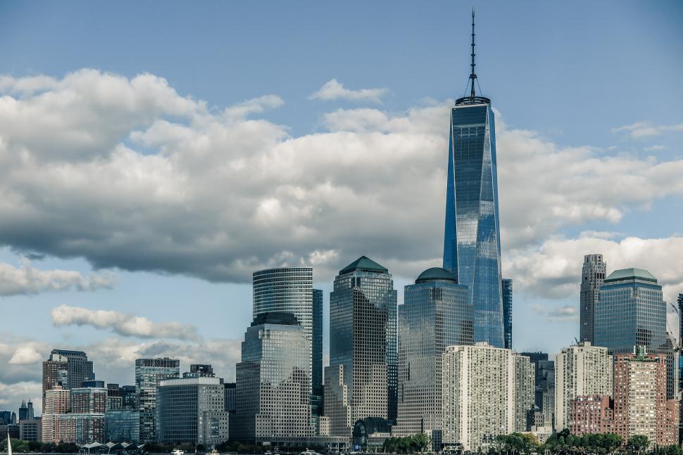 Free Image of One WTC Tower in Lower Manhattan 