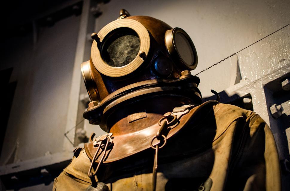Free Image of Man Wearing Gas Mask and Leather Jacket 