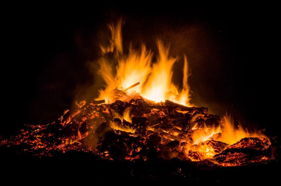 Free Image of Intense Blaze Illuminating the Darkness 