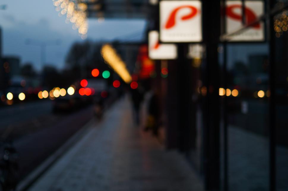 Free Image of Blurry City Street at Night 