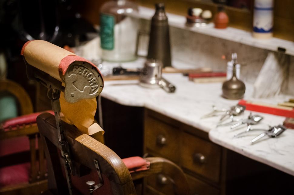 Free Image of Chair With Tools on the Back 