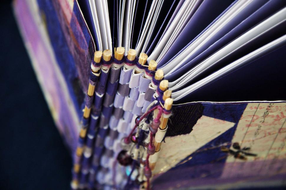 Free Image of Hand made book open 
