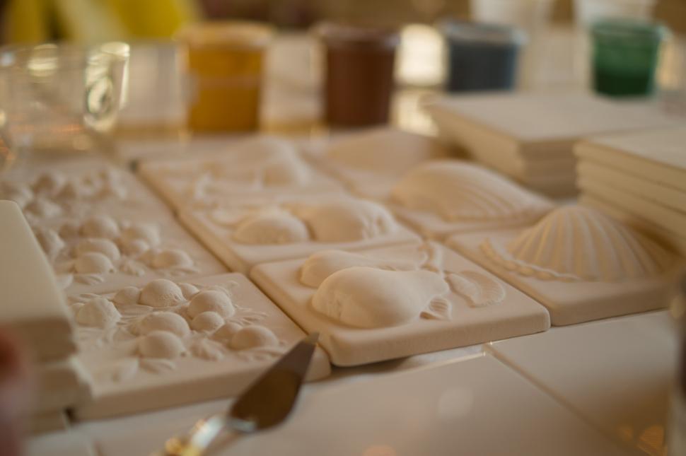 Free Image of Close Up of a Tray of Food on a Table 