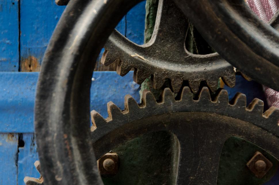 Free Image of Close Up of a Metal Gear Wheel 
