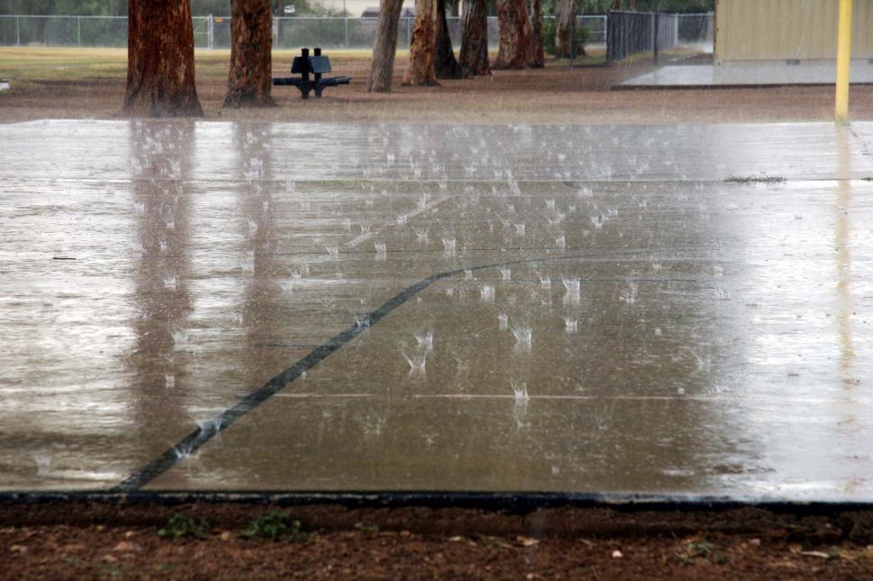 Free Image of Rain on concrete 
