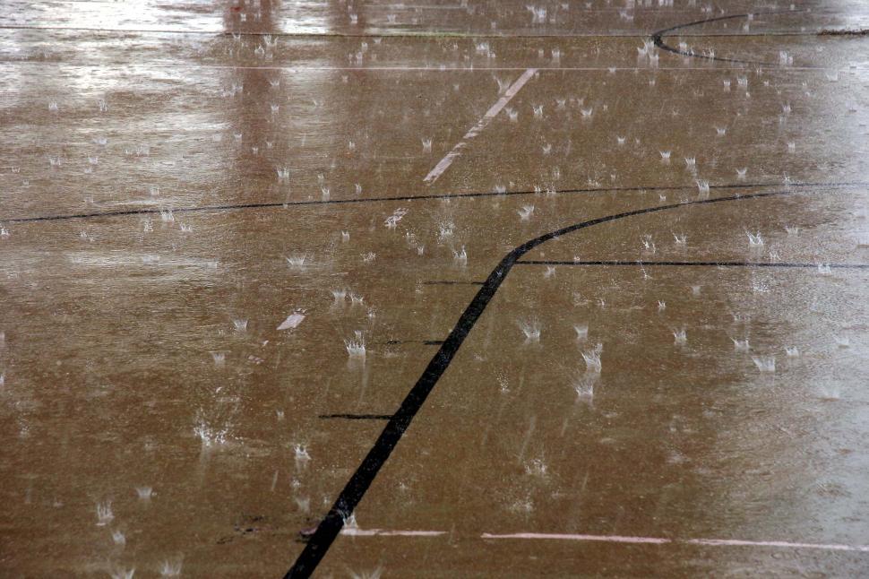 Free Image of Rain out at the basketball court 
