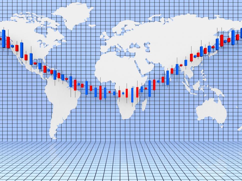 Free Image of Stocks Graph Shows World Wide And Diagram 
