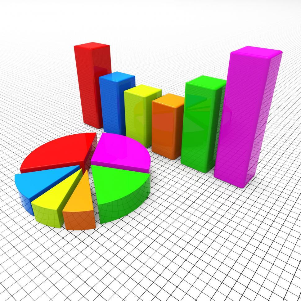 Free Image of Pie Chart Shows Business Graph And Charting 