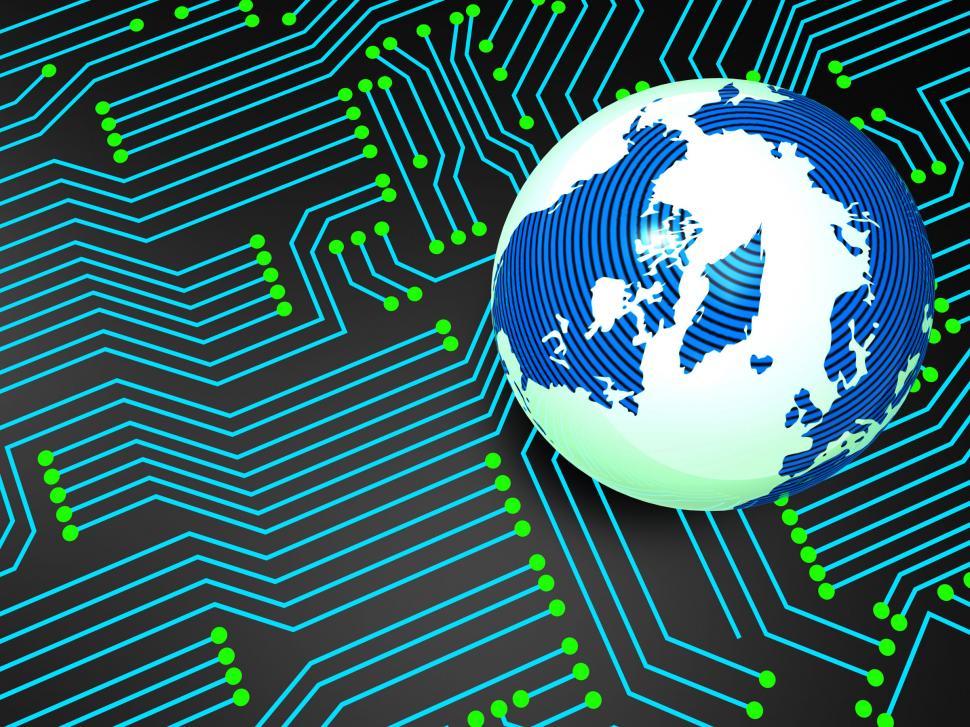 Free Image of Circuit Board Shows Globally Worldwide And Electronics 