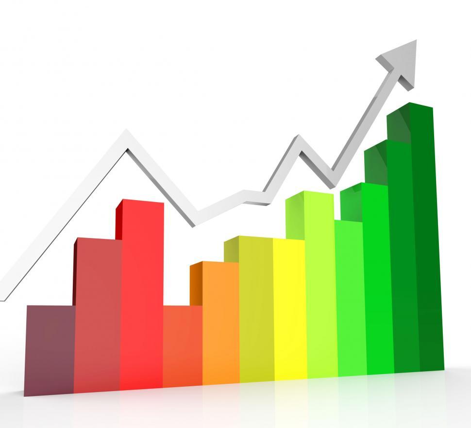 Free Image of Increasing Graph Shows Financial Report And Biz 