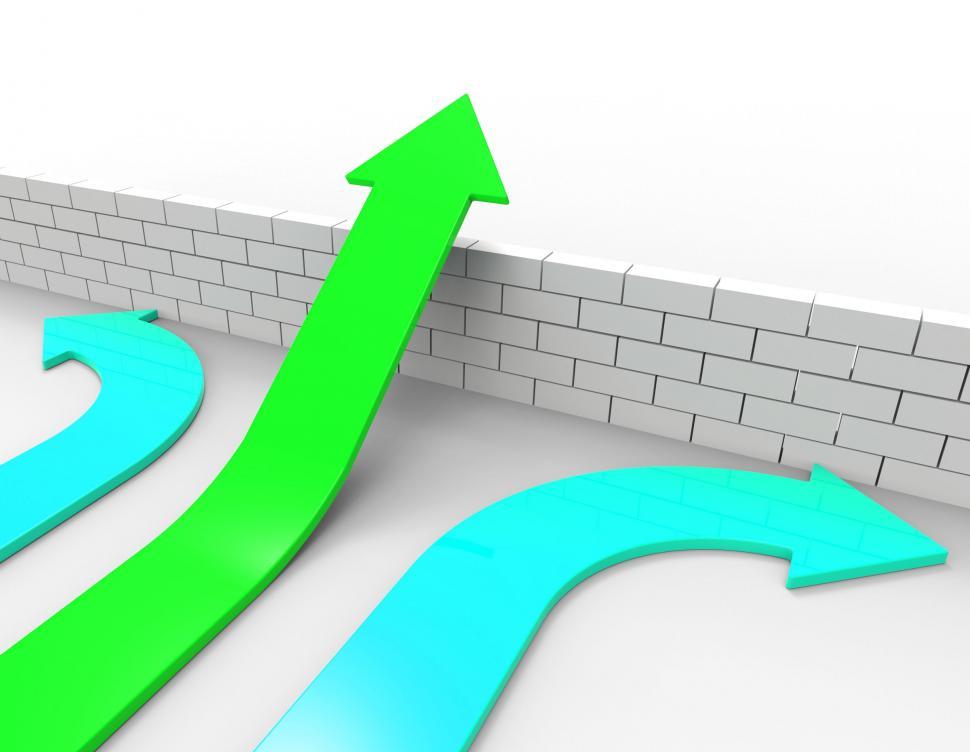 Free Image of Success Arrow Means Jump Hurdle And Arrows 