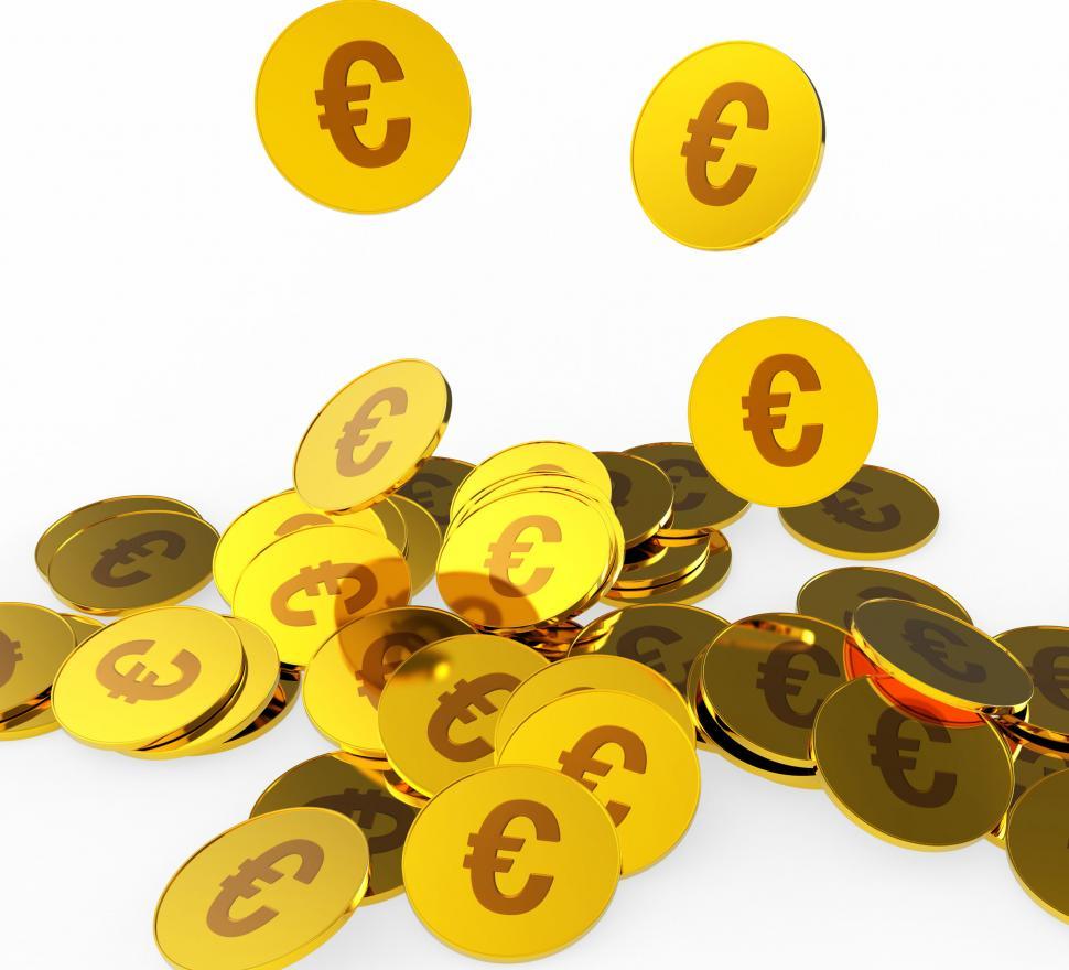Free Image of Euro Coins Represents Prosperity Euros And Financing 