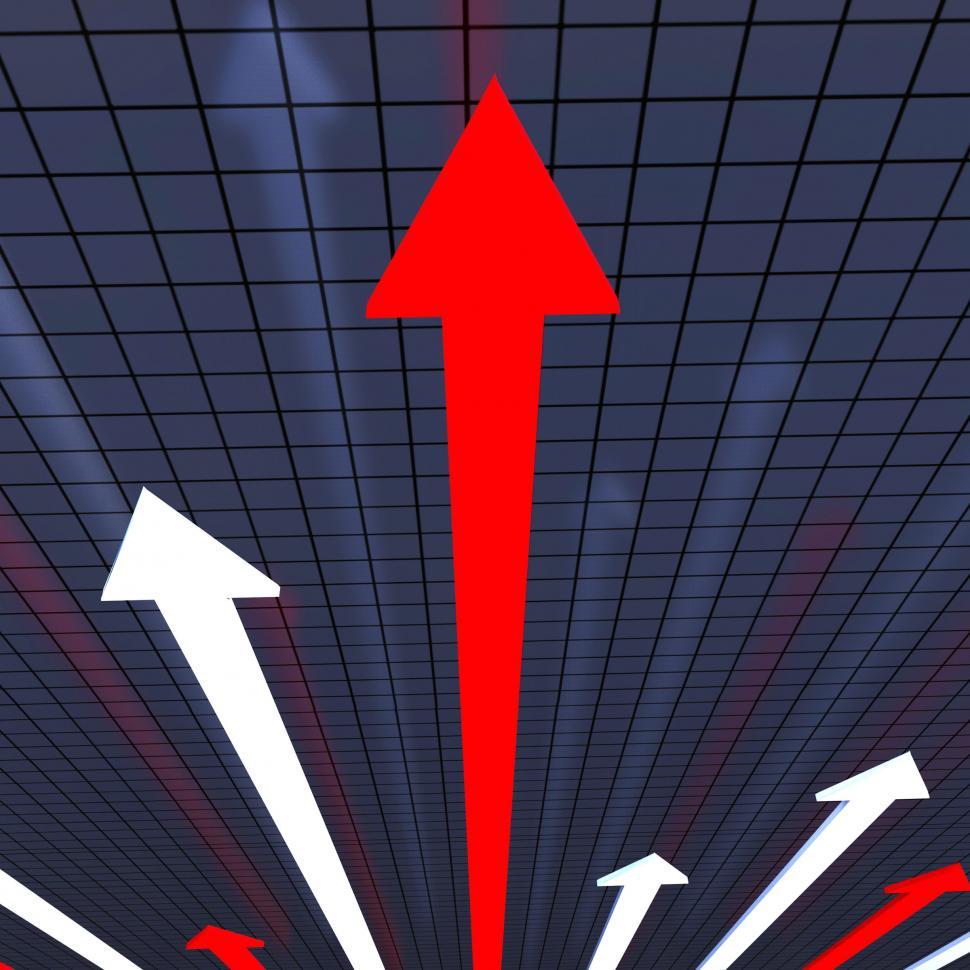 Free Image of Arrows Graph Shows Progress Report And Analysis 