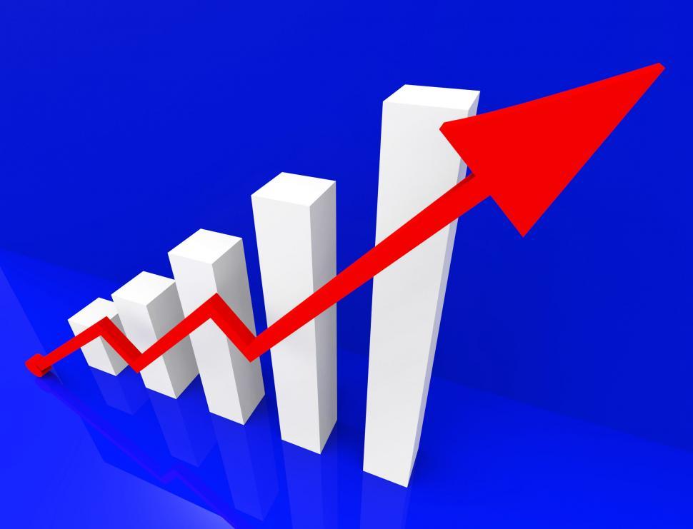 Free Image of Graph Increasing Shows Financial Report And Advance 