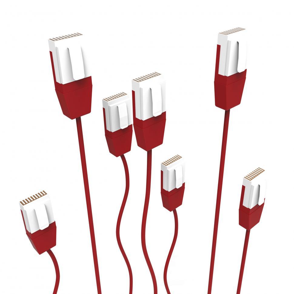 Free Image of Computer Network Shows Connector Cable And Global 