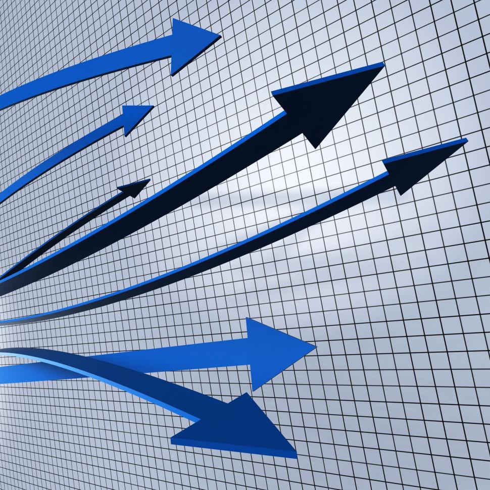 Free Image of Progress Arrows Shows Business Graph And Advancement 
