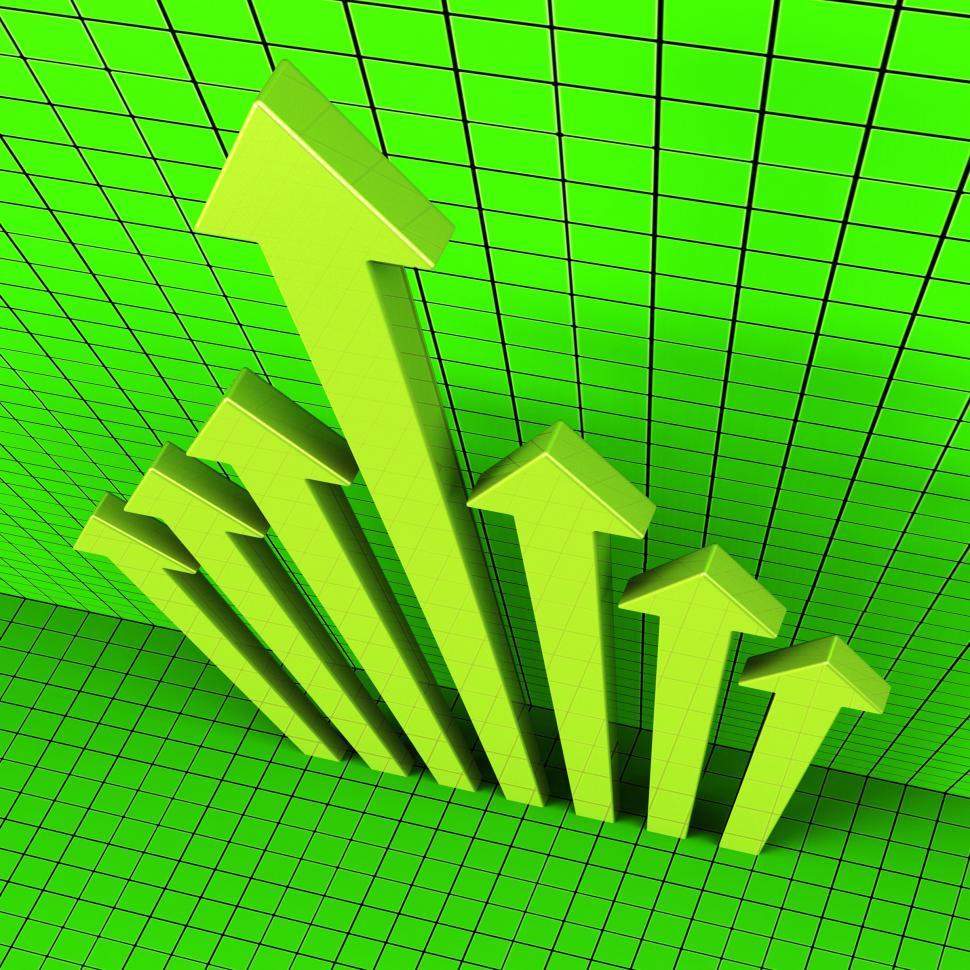 Free Image of Progress Arrows Indicates Financial Report And Analysis 