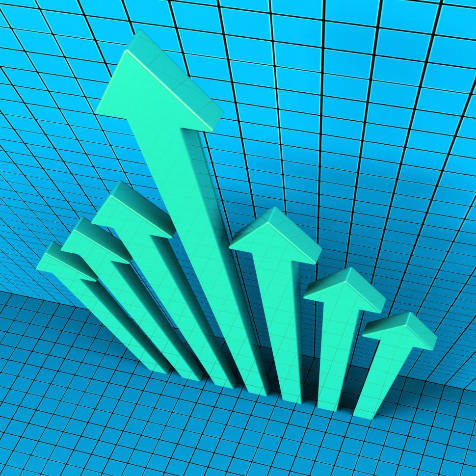 Free Image of Progress Arrows Shows Financial Report And Analysis 