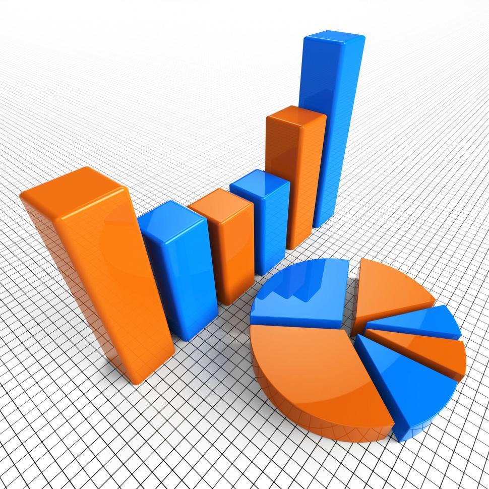 Free Image of Graph Report Indicates Business Statistic And Diagram 