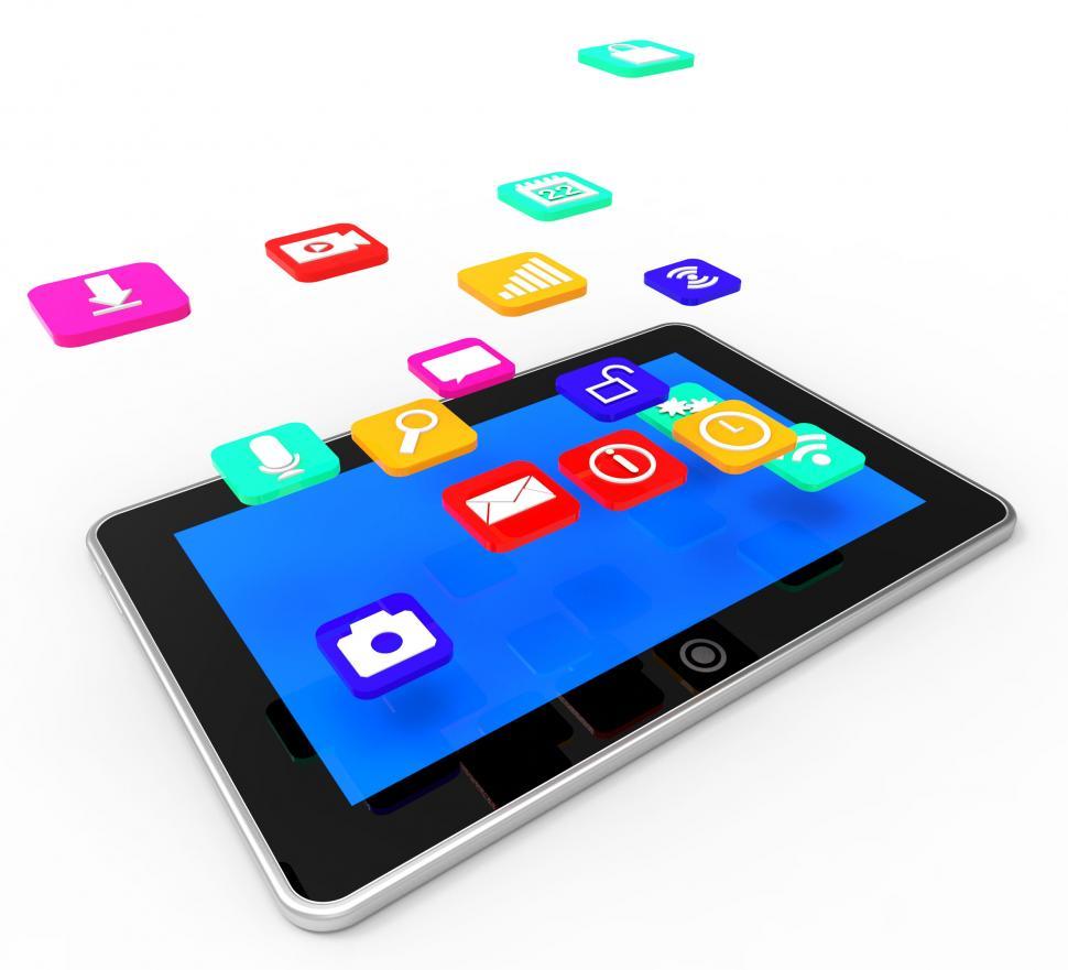Free Image of Social Media Tablet Indicates Application Software And Communica 