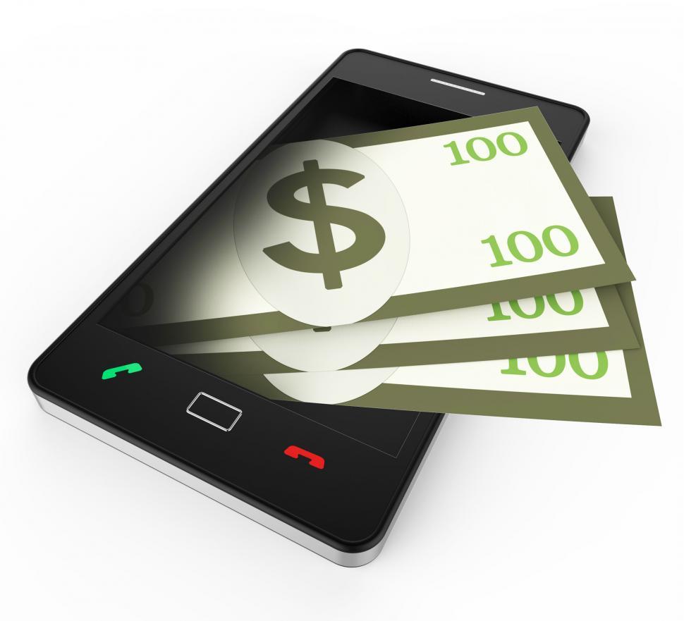 Free Image of Phone With Copyspace Means World Wide Web And Banking 