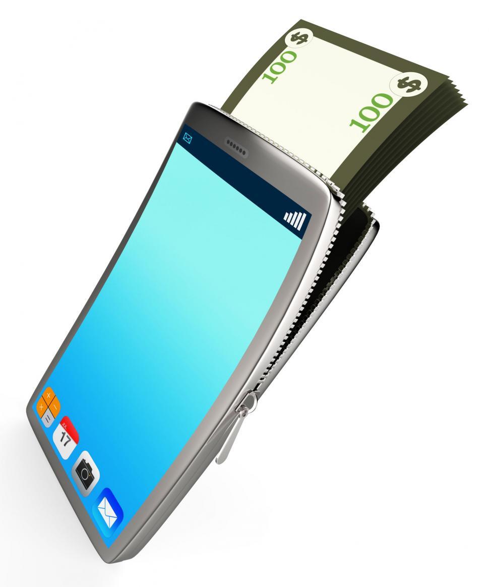 Free Image of Phone With Copyspace Means World Wide Web And American 