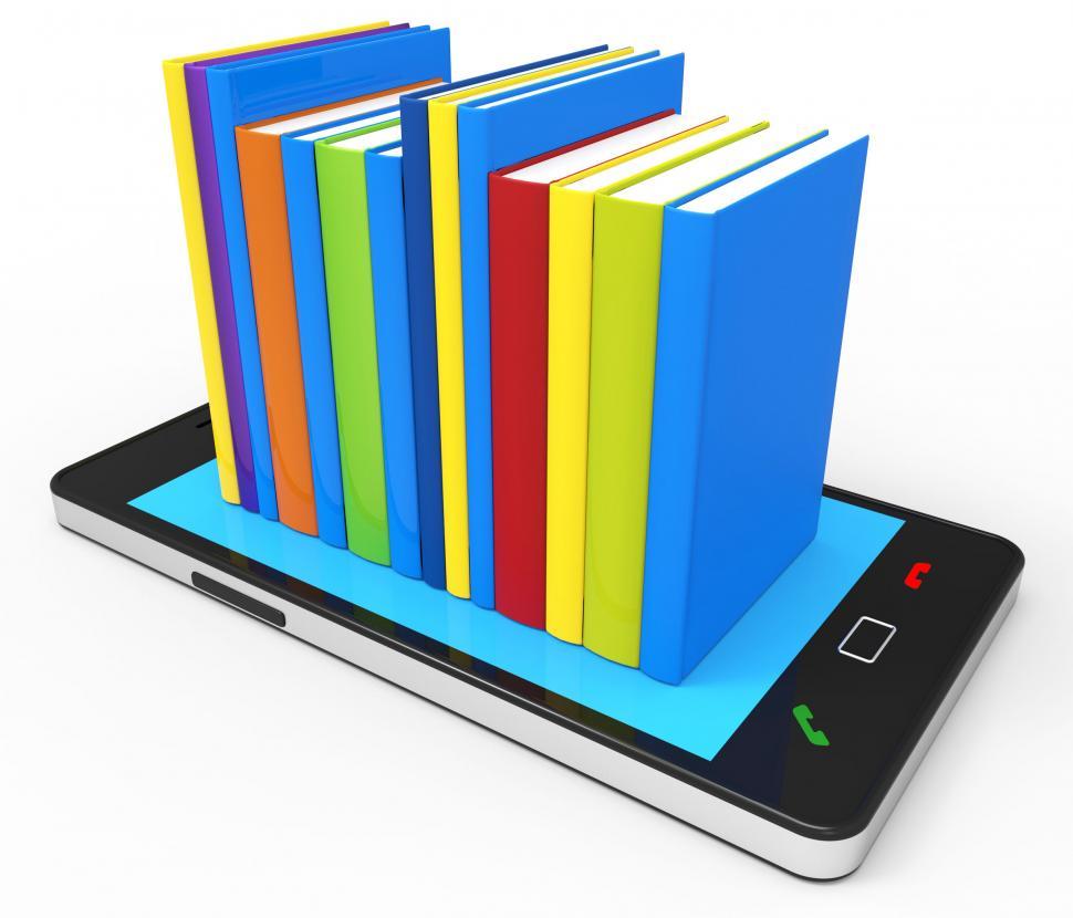 Free Image of Phone Knowledge Online Indicates World Wide Web And Book 