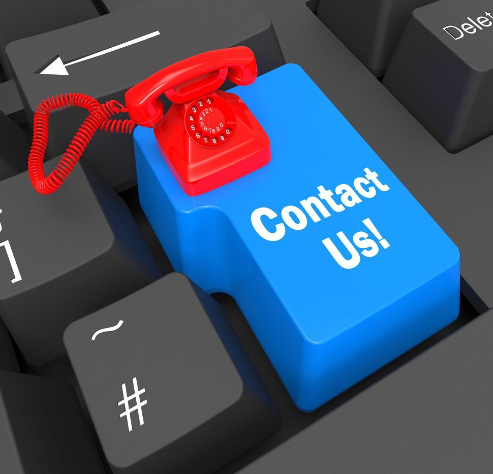 Free Image of Contact Us Phone Shows Networking Call And Business 