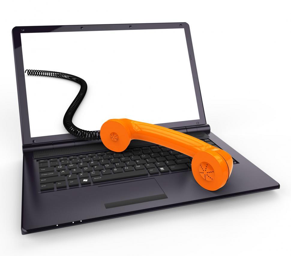Free Image of Call Us Online Means World Wide Web And Chat 