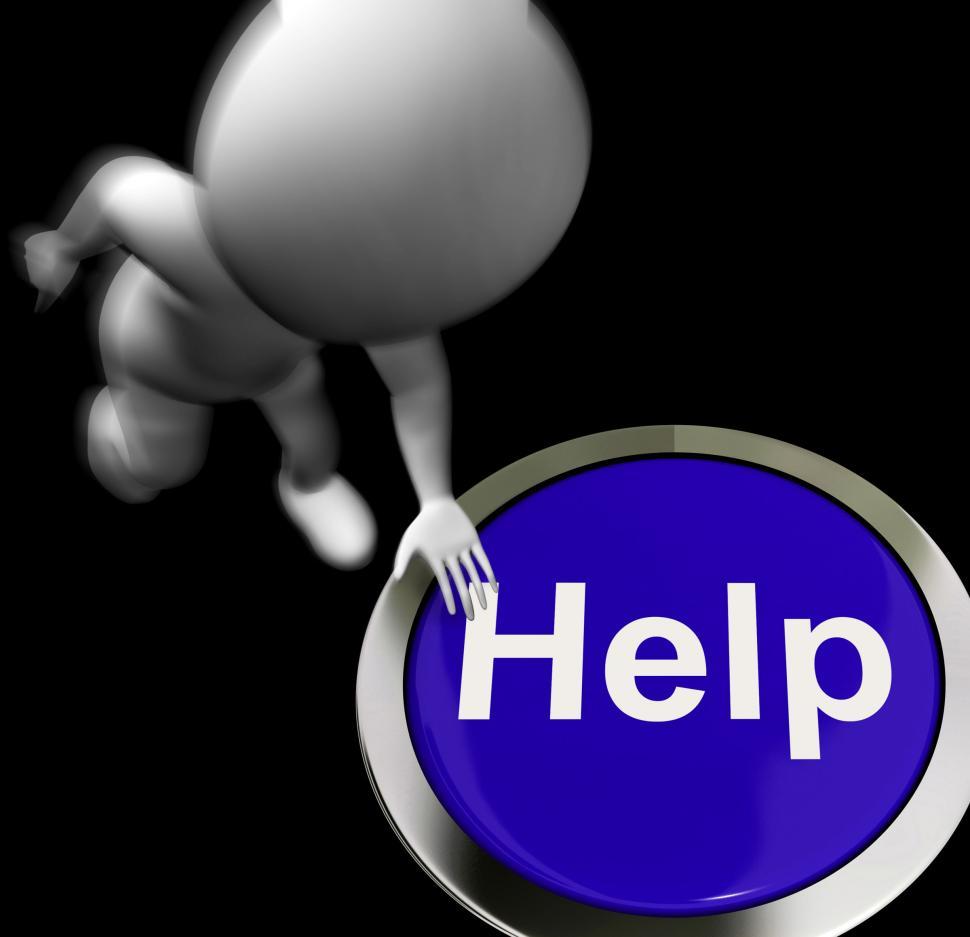 Free Image of Help Pressed Means Aid Assistance Or Service 