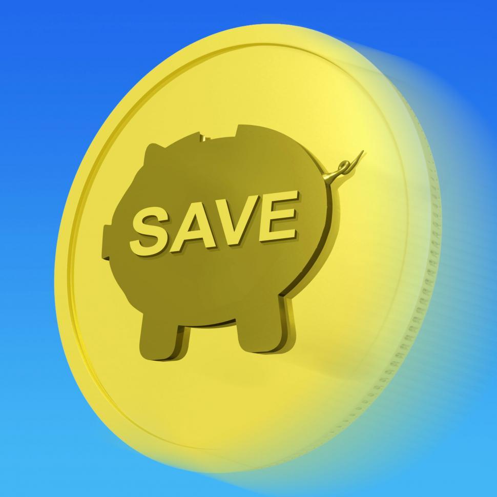 Free Image of Save Gold Coin Means Price Slashed And On Special 