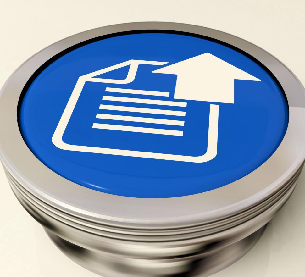 Free Image of Upload Arrow And File Switch Shows Uploaded Software or Data 