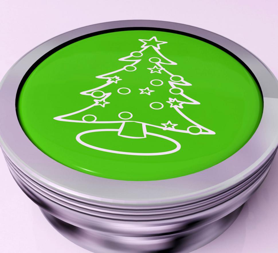 Free Image of  Xmas Tree Switch Means Happy Christmas 