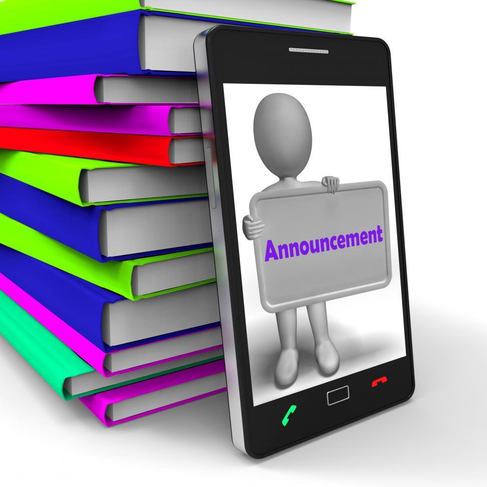 Free Image of Announcement Phone Shows Message Notice Or Report 