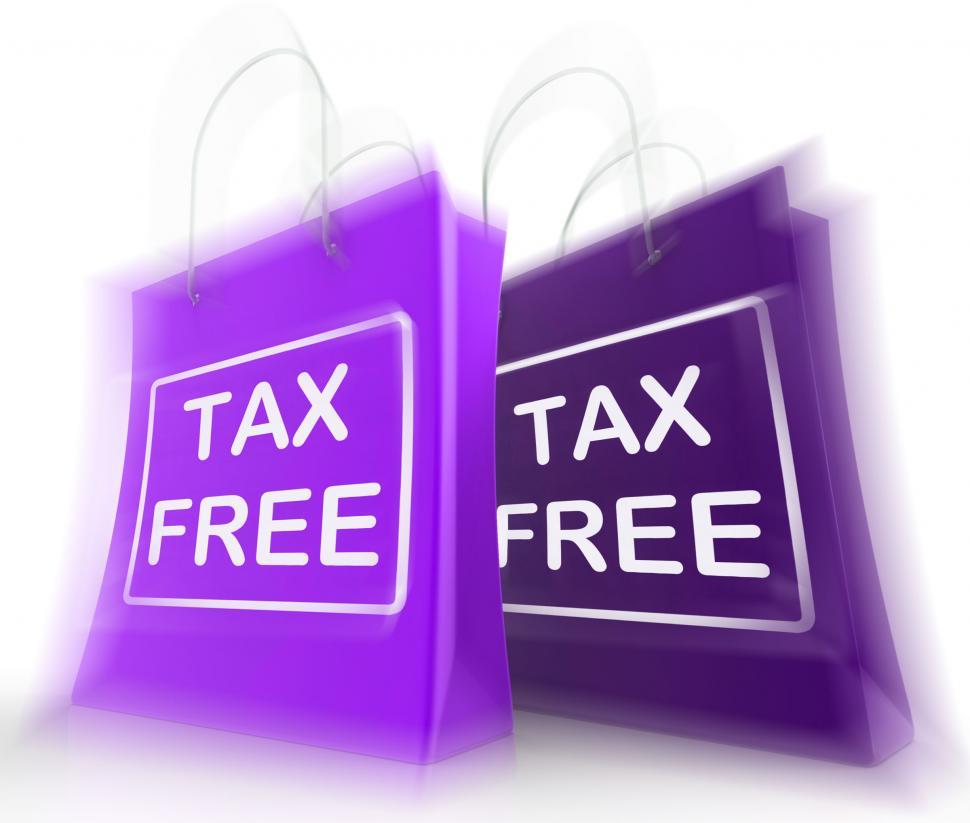 Free Image of Tax Free Shopping Bag Represents Duty Exempt Discounts 