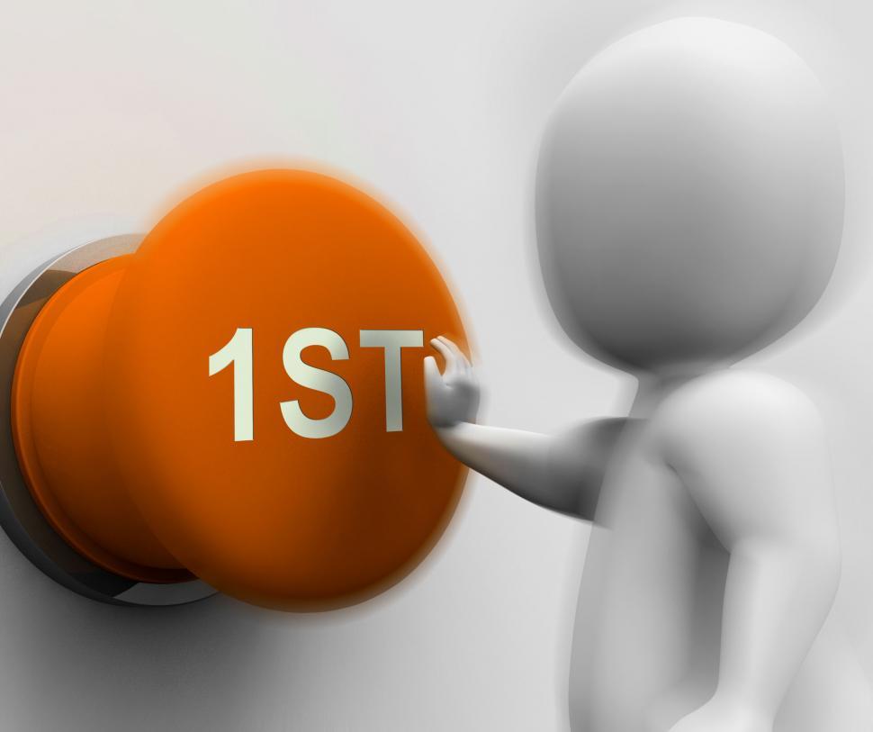 Free Image of First Pressed Means 1st Place And Winning 