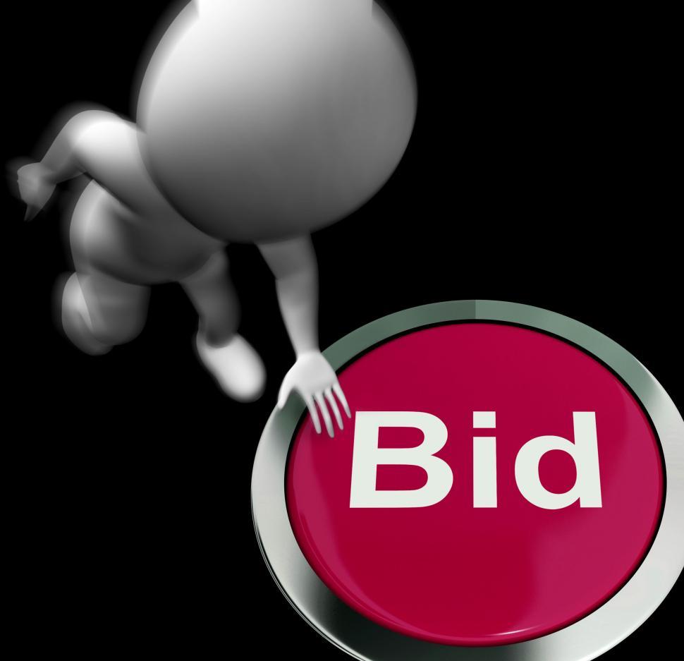 Free Image of Bid Pressed Shows Auction Buying And Selling 