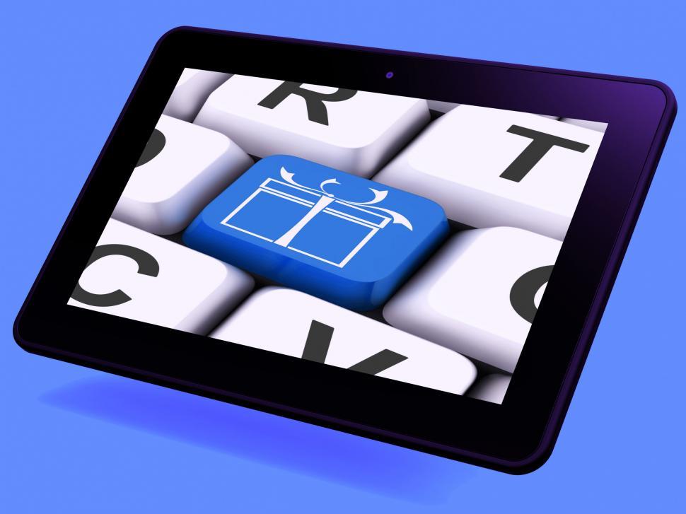 Free Image of  Xmas Present Key Tablet Means Happy Christmas 