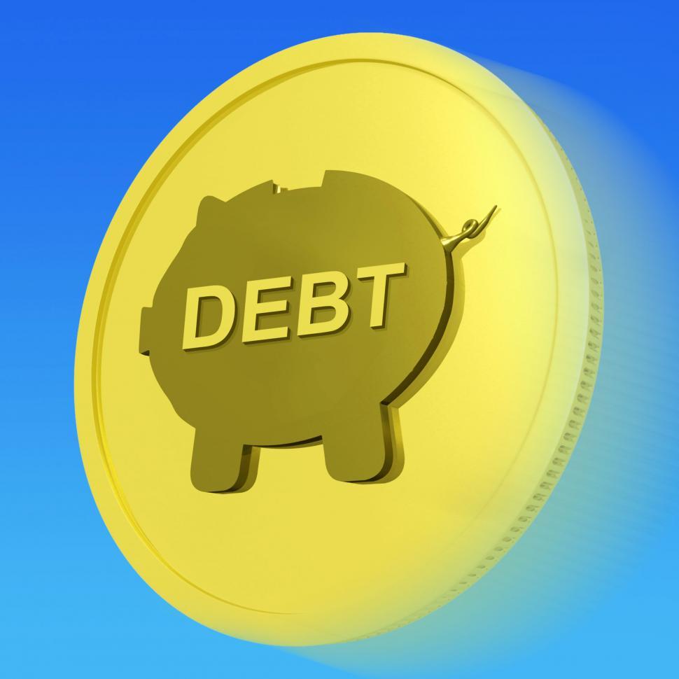 Free Image of Debt Gold Coin Means Money Borrowed And Owed 