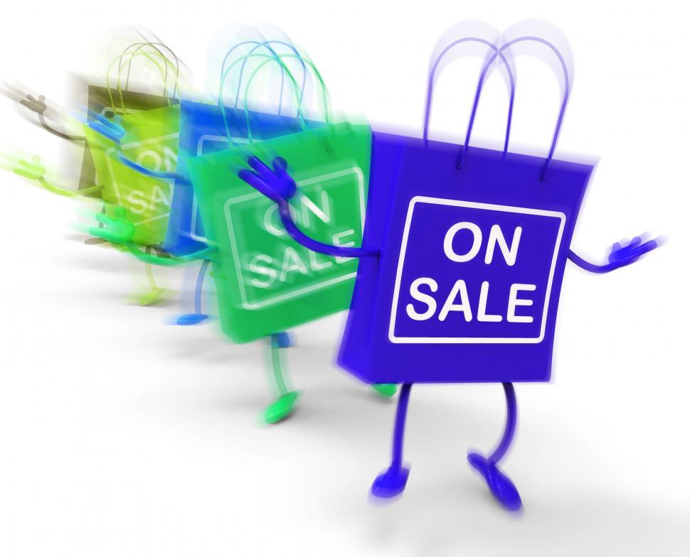 Free Image of On Sale Shopping Bags Show Sales, Deals, and Bargains 