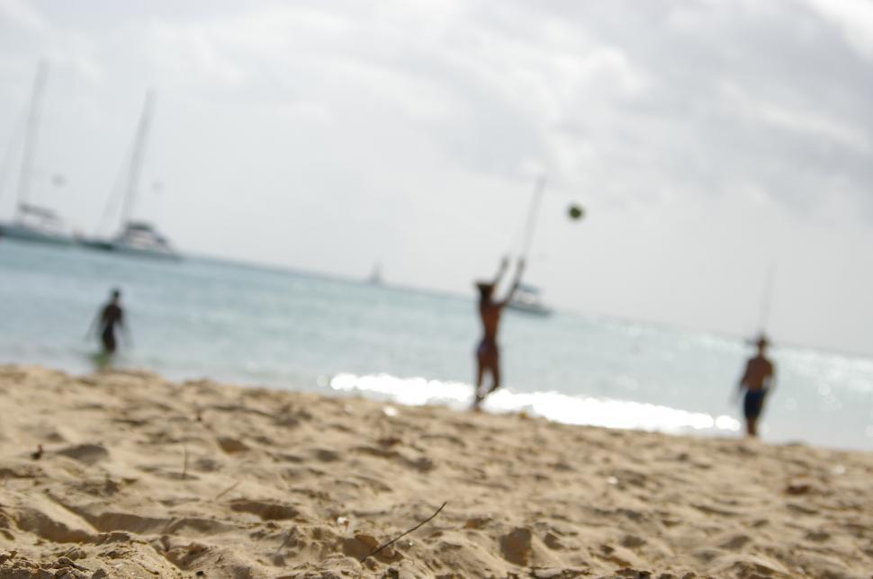 Free Image of volleyball at the beach 