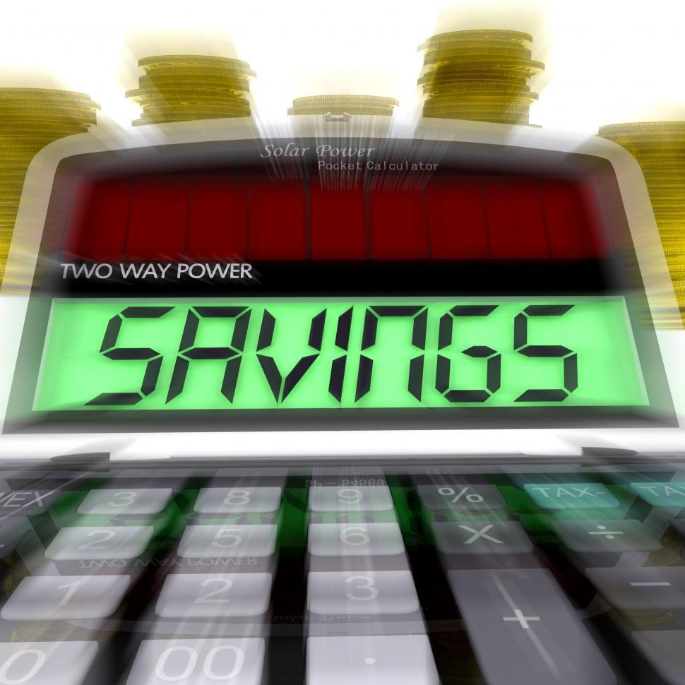 Free Image of Savings Calculated Shows Setting Aside Financial Reserves 