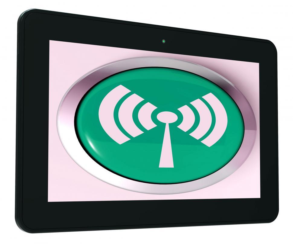 Free Image of Wifi Tablet Shows Wireless Internet Access Transmitter 