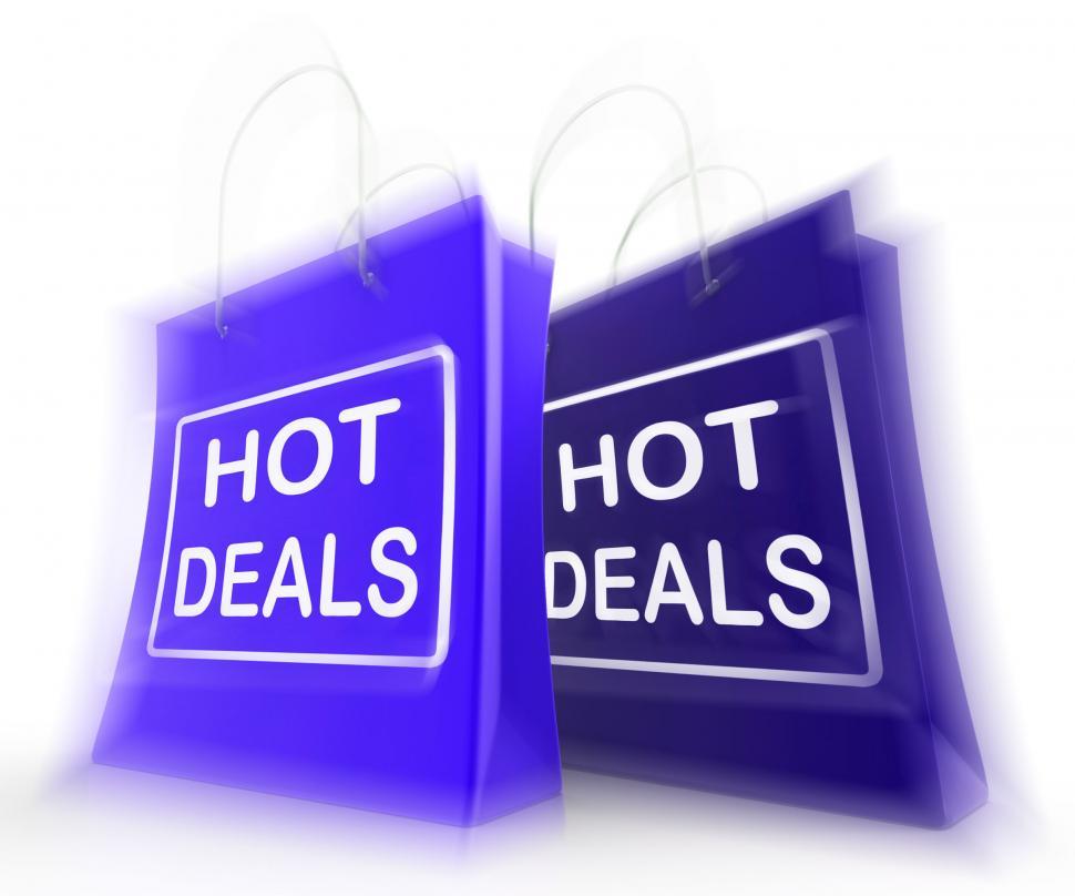 Free Image of Hot Deals Shopping Bags Show Shopping  Discounts and Bargains 