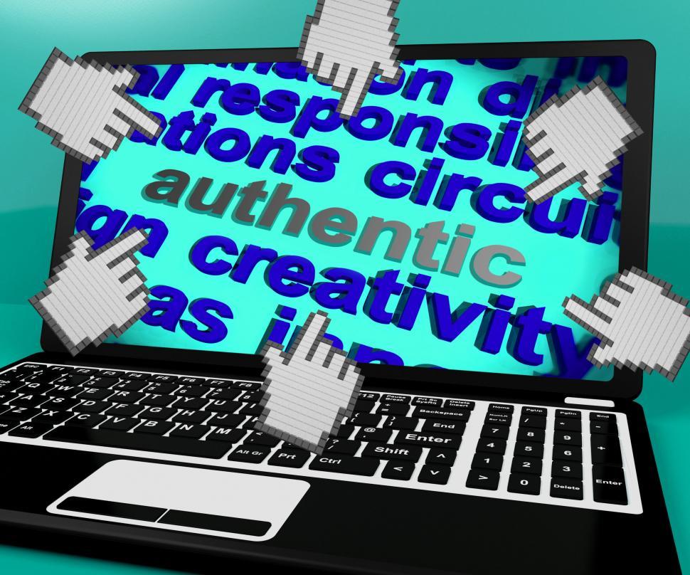 Free Image of Authentic Laptop Screen Means Genuine Verified And Original 
