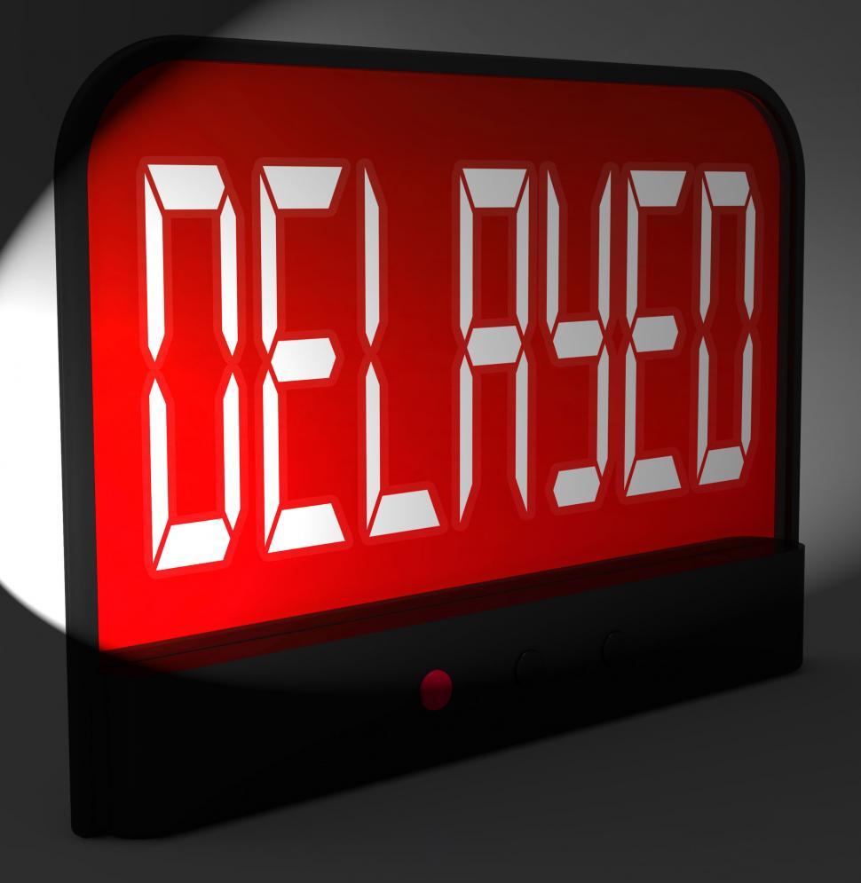 Free Image of Delayed Digital Clock Shows Postponed Or Running Late 