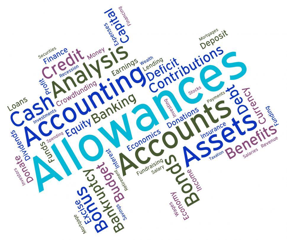 Free Image of Allowances Word Shows Text Words And Perks 